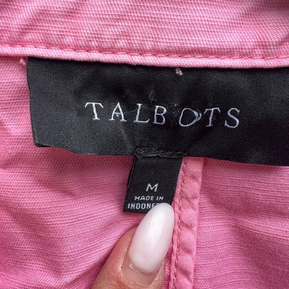 TALBOTS Pink Montauk Twill Jacket Coat Women’s Medium - Picture 7 of 12